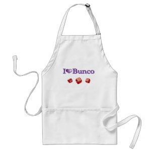 私は赤いサイコロとのBuncoを愛します スタンダードエプロン