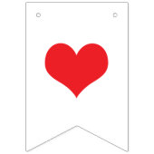 私は赤いハートのバレンタインの結婚式の装飾愛します バンティングフラッグ (第2の旗)