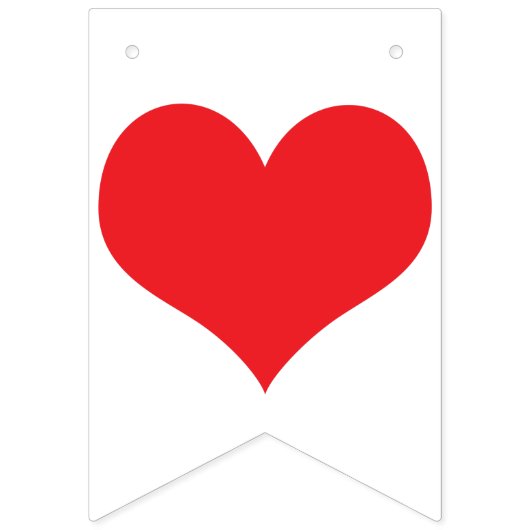 私は赤いハートのバレンタインの結婚式の装飾愛します バンティングフラッグ (第1の旗)