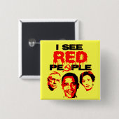 私は赤い人々に会います 缶バッジ (正面&裏面)