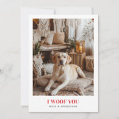 私は赤い犬レトリエバーヴァレンティーンフォトカードをお願い シーズンカード (正面)