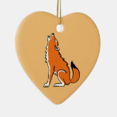 私は赤い狼を愛している – 動物愛好家 – 野生動物 –  セラミックオーナメント (右)