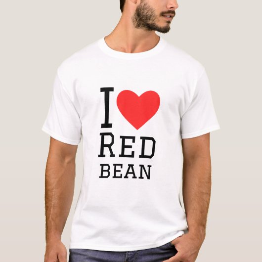 私は赤い豆が大好きだ Tシャツ (正面)