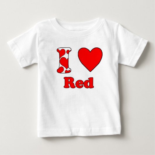 私は赤が大好き ベビーTシャツ (正面)