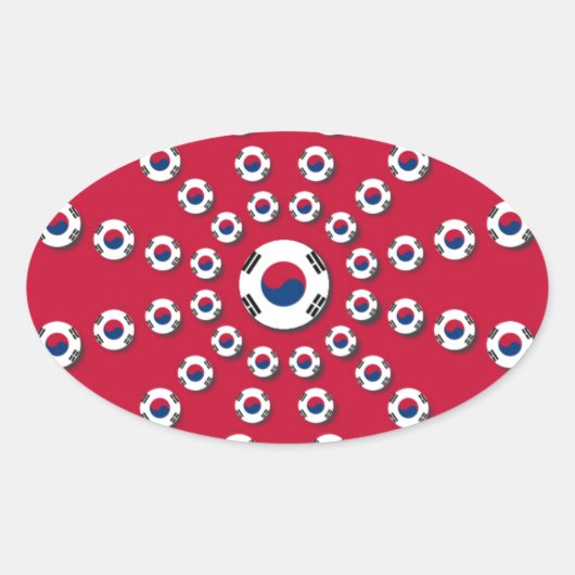 私は赤が大好き 楕円形シール (正面)