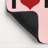 私は赤くか黒いブタを愛します マウスパッド (コーナー)