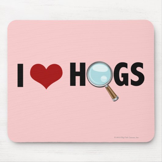 私は赤くか黒いブタを愛します マウスパッド (正面)