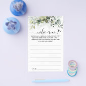 私は赤ちゃんシャワーのゲームカードである緑 チラシ (シングル)