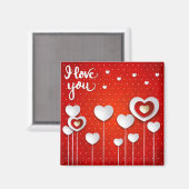 私は赤であなたを愛している マグネット (正面/裏面)