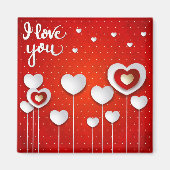 私は赤であなたを愛している マグネット (正面)