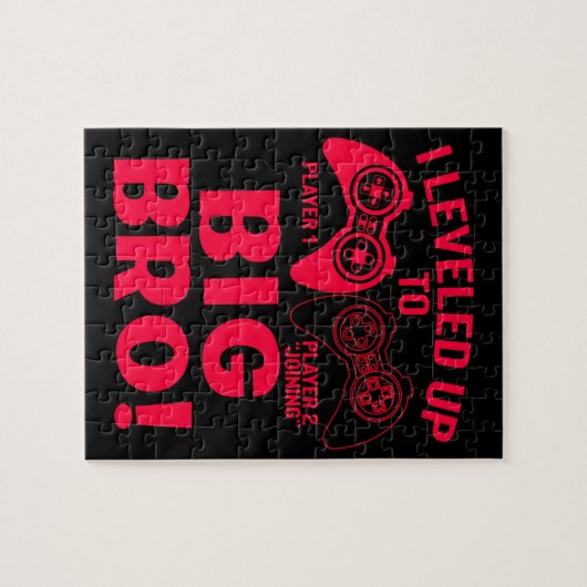 私は赤と黒の大きな赤にレベルアップ ジグソーパズル (横)