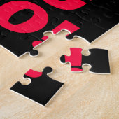 私は赤と黒の大きな赤にレベルアップ ジグソーパズル (側面)