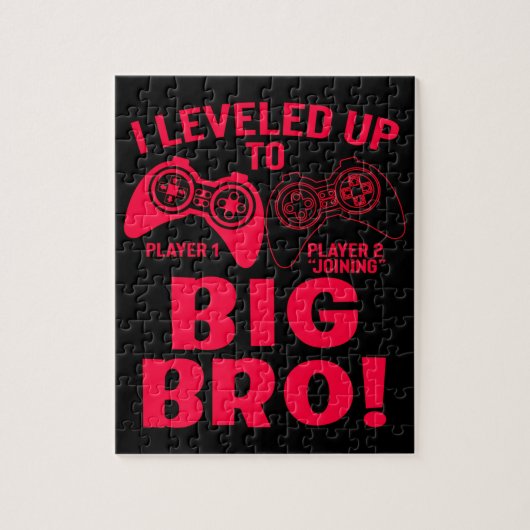 私は赤と黒の大きな赤にレベルアップ ジグソーパズル (縦)