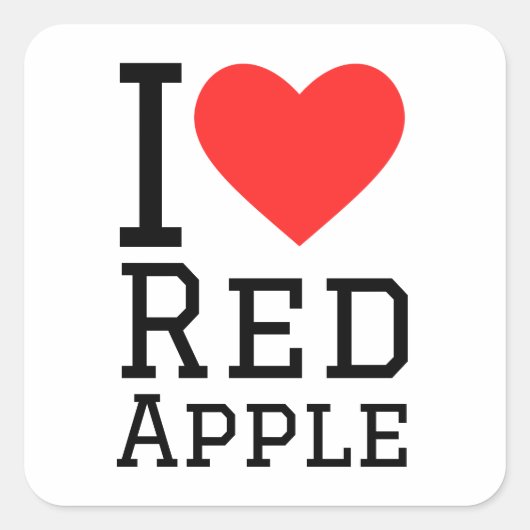 私は赤りんごが大好き スクエアシール (正面)