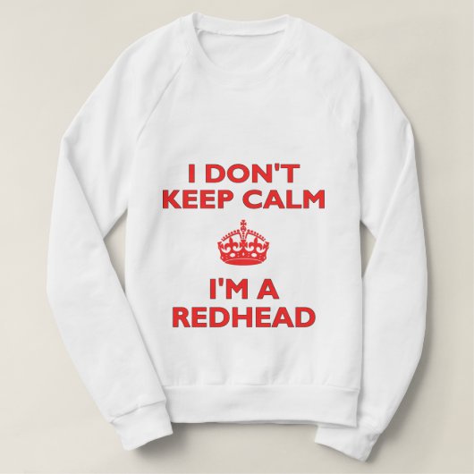 私は赤毛保の私は落ち着かない Tシャツ (デザイン正面)