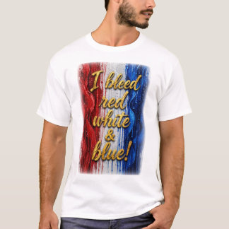 私は赤白青に染まる ユニセックスTシャツ Tシャツ