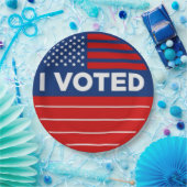 私は赤白青の投票政治 ペーパープレート (パーティー)