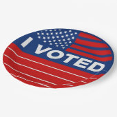 私は赤白青の投票政治 ペーパープレート (アングル)