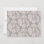 私は赤面フローラハート結婚 出欠カード (裏面)