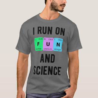 私は走おもしろいと科学に関して Tシャツ