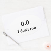 私は走ない 楕円形シール (封筒)