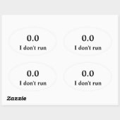 私は走ない 楕円形シール (シート)