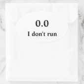 私は走ない 楕円形シール (バッグ)