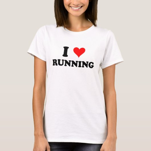 私は走ることを愛します Tシャツ (正面)