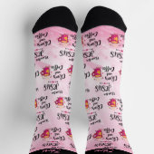 私は走イエスとカオスとコーヒーの女性の靴下に乗った ソックス (上部)