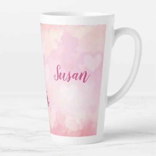 私は走イエス、カオスとコーヒーを飲む カフェラテマグ (右)