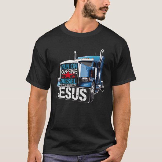 私は走カフェインのディーゼルと全体の多くのイエスを食べている Tシャツ (正面)