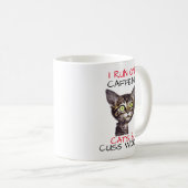 私は走カフェインの猫とCUSSの言葉を使っている コーヒーマグカップ (正面右)