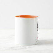 私は走カフェインの猫とCUSSの言葉を使っている マグカップ (中央)