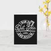 私は走ダイエットソーダとインスリンおもしろい糖尿病のアウェアー カード (黄色い花)