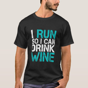 私は走ワインを飲むことができるように Tシャツ