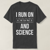 私は走一人と科学を勉強している Tシャツ (デザイン正面)