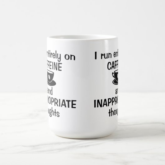 私は走全体カフェイン コーヒーマグカップ (中央)