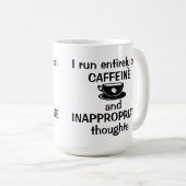 私は走全体カフェイン コーヒーマグカップ (正面右)