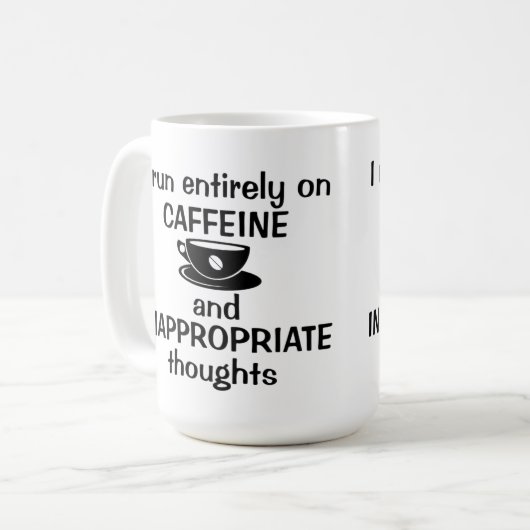 私は走全体カフェイン コーヒーマグカップ (正面左)