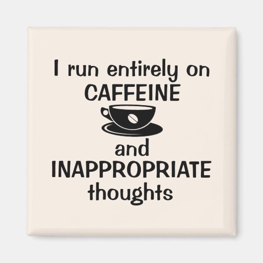 私は走全体カフェイン マグネット (正面)