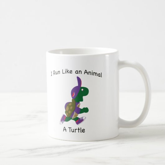 私は走動物が好き – 亀 コーヒーマグカップ (右)
