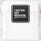 私は走半マラソンくらいしか走らない スクエアシール (バッグ)