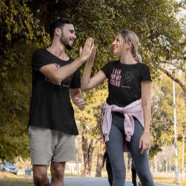 私は走友達のピンクのリボンTシャツを欲しい Tシャツ