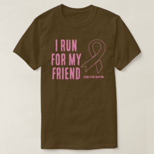 私は走友達のピンクのリボンTシャツを欲しい Tシャツ