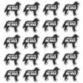 私は走大きな犬のステッカーを持っている シール (正面)