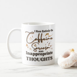 私は走完全にカフェインおもしろいコーヒー好き コーヒーマグカップ