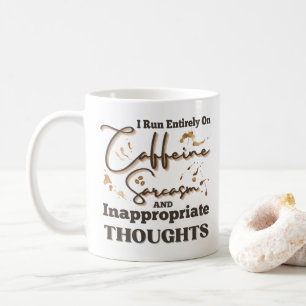 私は走完全にカフェインおもしろいコーヒー好き コーヒーマグカップ