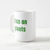 私は走植物に乗る コーヒーマグカップ (正面左)