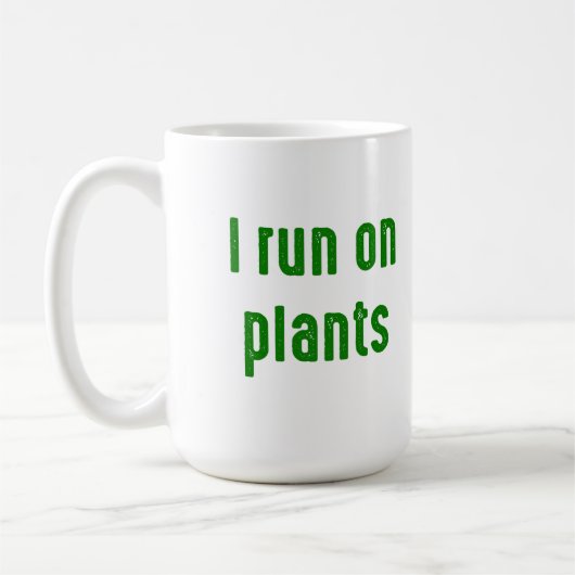 私は走植物に乗る コーヒーマグカップ (左)