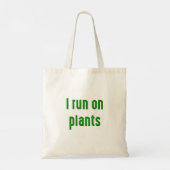 私は走植物に乗る トートバッグ (裏面)